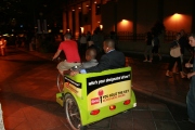 pedicab at night giving rides